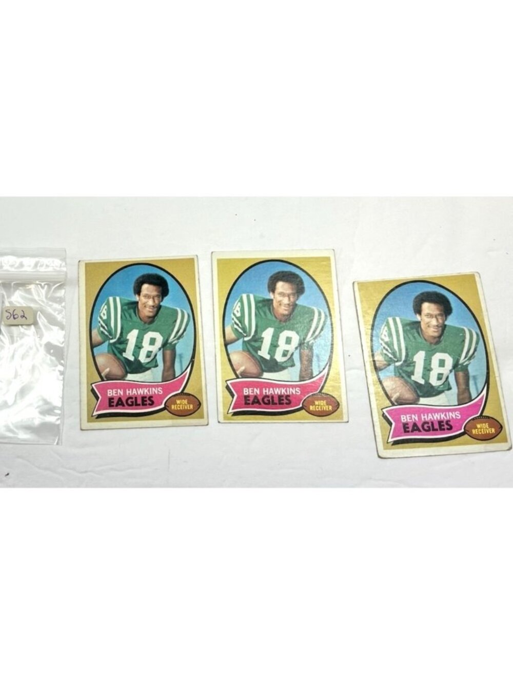 3-1969 Ben Hawkins Philadelphia Eagles Football Card #98 Vintage NFL Collectible